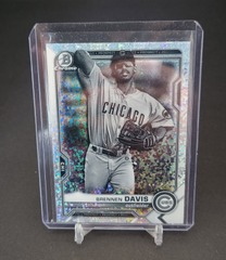 2021 Bowman Chrome  Prospect Black & White Mini Diamond Brennen Davis #BCP173